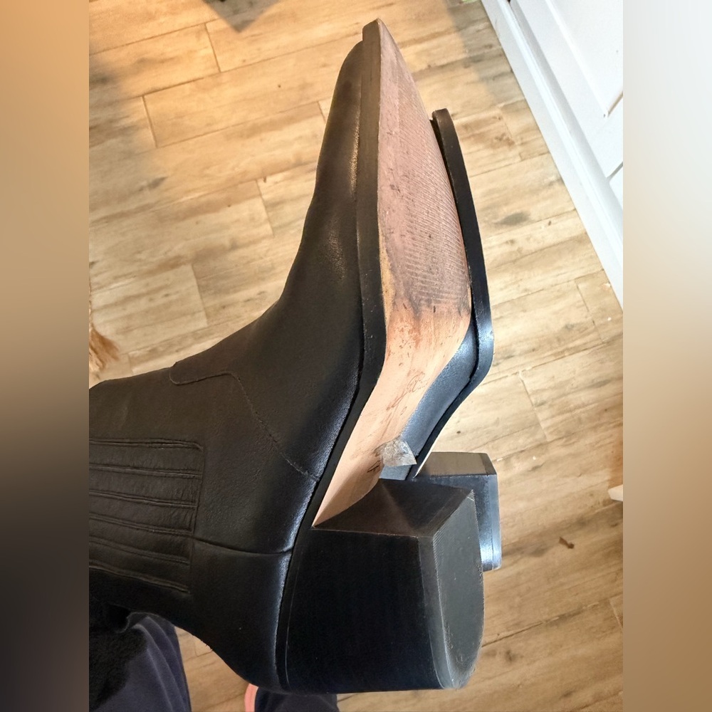 J. Crew Black Leather Chelsea Ankle Boots - Picture 3 of 5